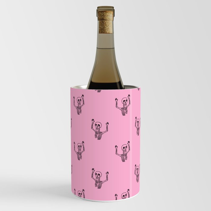 Skeleton pattern - Pink and black Wine Chiller