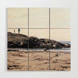 Wanderlust in Norway, Europe, Sandhaland Badestrand, discover planet earth, landscape made by ice - wall art - travel art - love sea - parent child bounding Wood Wall Art