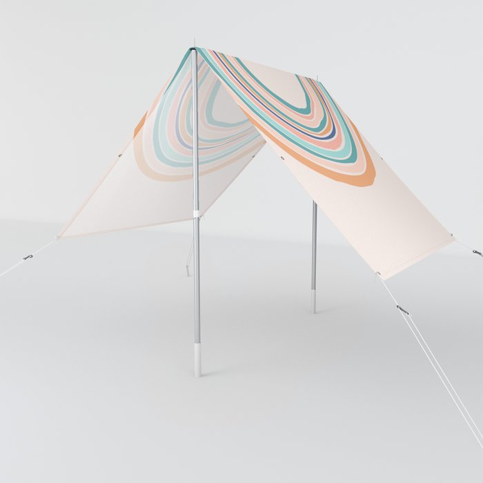 Time Travel - Colorful Rings Sun Shade