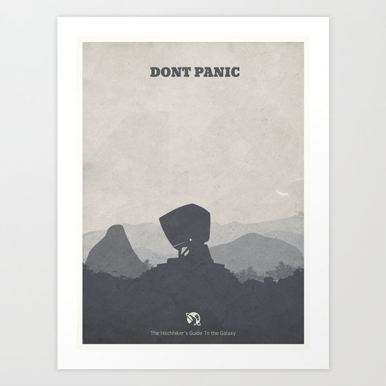 The Hitchhiker's Guide to the Galaxy - minimal poster Art Print
