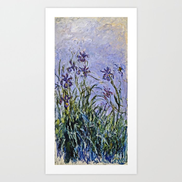 Claude Monet  -  Iris Mauves Art Print