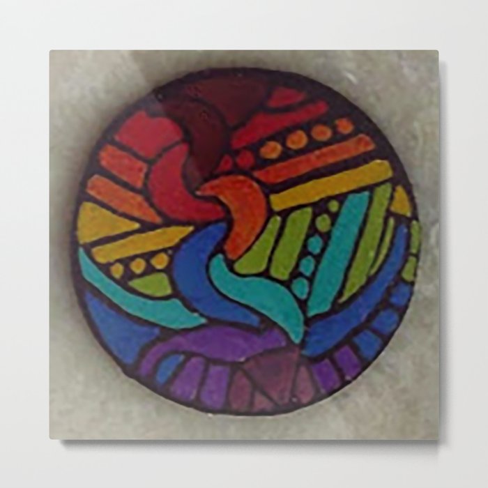 Rainbow Disc Metal Print