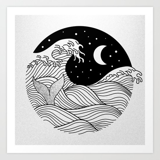 Night Swim Art Print