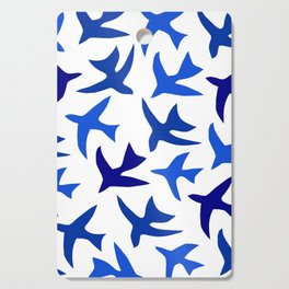Matisse cut-out birds - blue and white pattern Cutting Board