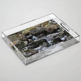 A Scottish Highlands Mini Winter Waterfall Acrylic Tray