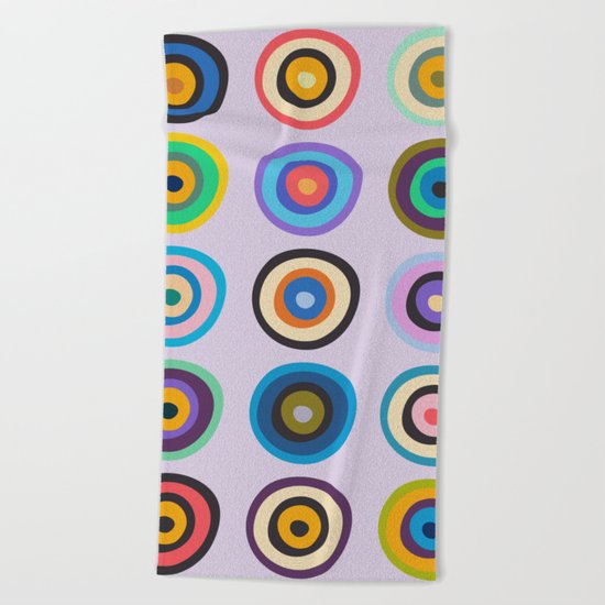 Colorful Circles VI Beach Towel
