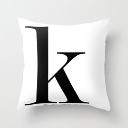 Monogram Series Letter "K"  Throw Pillow
