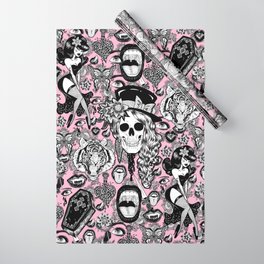 Pink Halloween Wrapping Paper