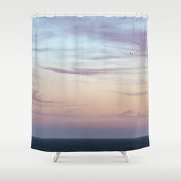 Ocean Beach sunset swirl Shower Curtain