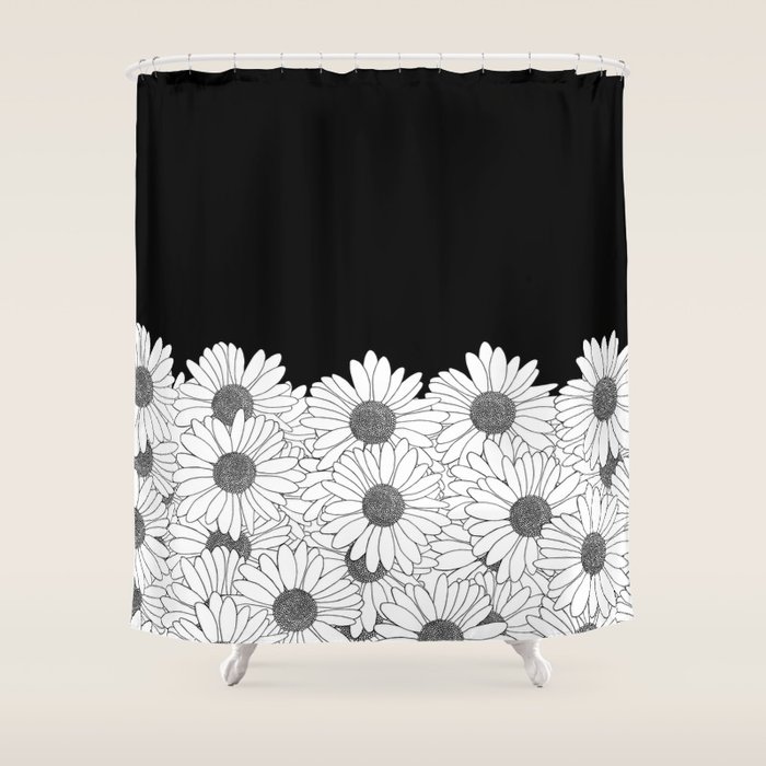 Daisy Boarder Shower Curtain by Emeline Society6