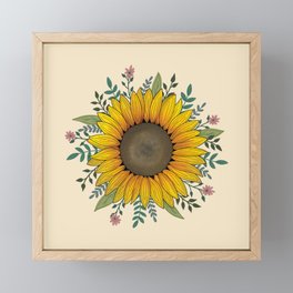 Aesthetic Sunflower  Framed Mini Art Print