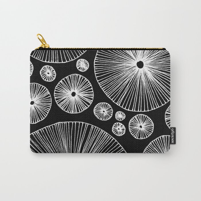 Reverse Under the Mushroom Circle Graphic Pattern Carry-All Pouch