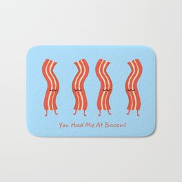 Romancing The Bacon Bath Mat | Digital, Lettering, Funny, Foodie, Breakfast, Drawing, Bacon, Illustration, Comic, Food 