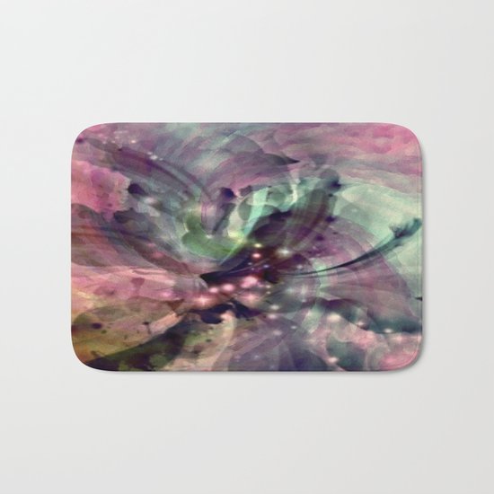 Mauve Swirl Abstract Bath Mat
