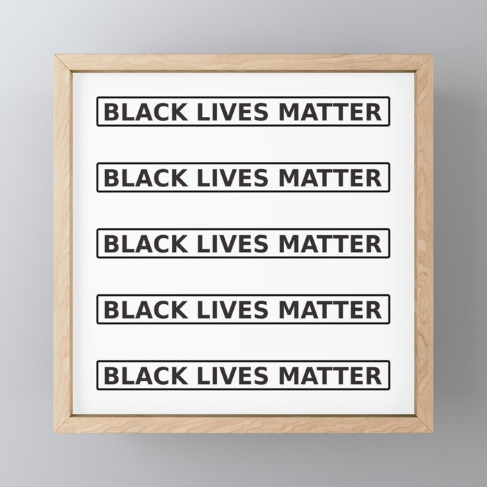 Black Lives Matter, BLM Activist Art Framed Mini Art Print