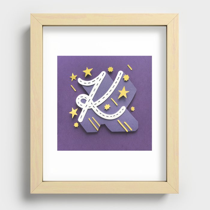 Papercraft K Recessed Framed Print