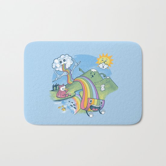 Rainbow Pasta Bath Mat