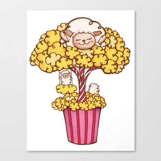 Popcorn Tree Canvas Print