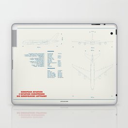 Airbus A380 plane technical drawing Laptop & iPad Skin