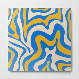 25 Abstract Swirl Shapes 220711 Valourine Digital Design Metal Print