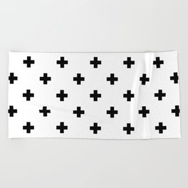 Swiss cross pattern Beach Towel