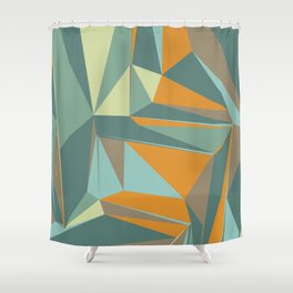 Abstract background with colorful triangles Shower Curtain