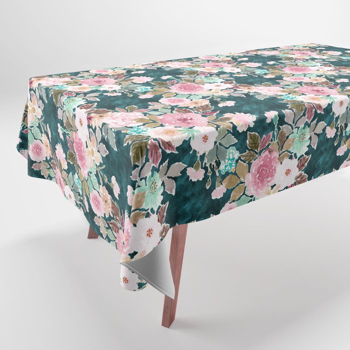 BANKED Lush Moody Floral Tablecloth