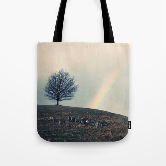 Chasing rainbows and counting sheep. Same thing really. Tote Bag