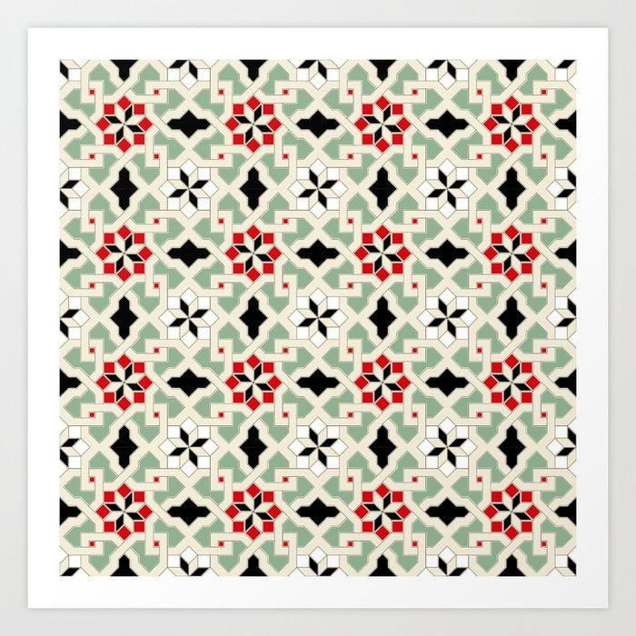 Beautiful Oriental Flower Pattern 2 Art Print By Ohaniki Society6