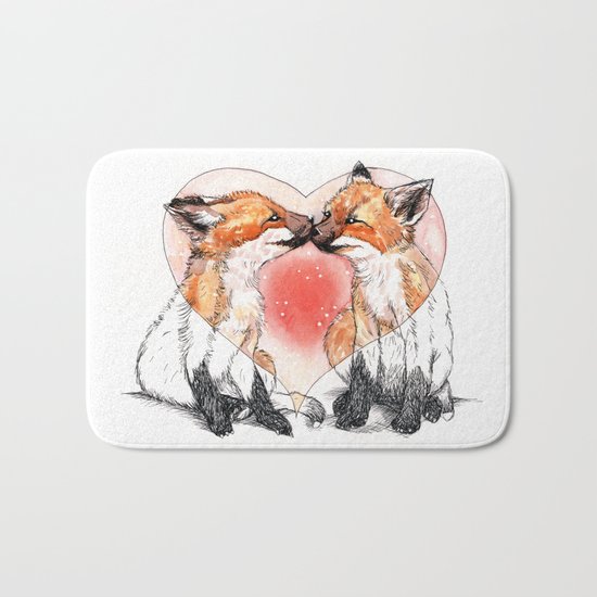 baby fox love Bath Mat