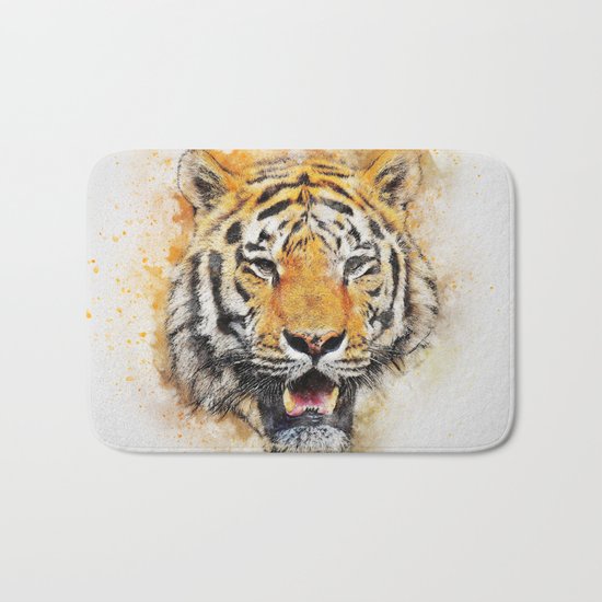 Tiger Abstract Bath Mat
