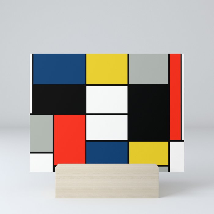 Piet Mondrian - Large Composition A with Black, Red, Gray, Yellow and Blue, 1930 Artwork Mini Art Print