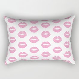 Light Pink Lips Rectangular Pillow