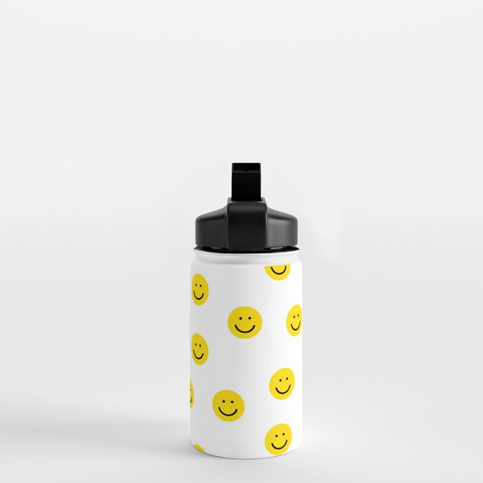 3dRose Sunshine Smiley Face Sports Water Bottle, 21 oz, White