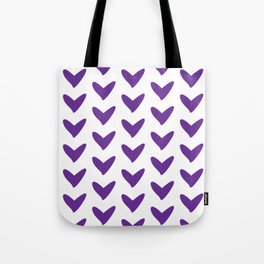 Purple hearts pattern Tote Bag