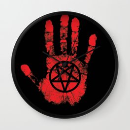 Red Right Hand Wall Clock