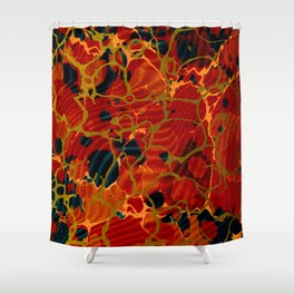 Marbelous Copper and Gold Shower Curtain