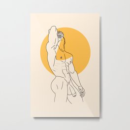 Buzz. Line art Metal Print | Body, Penis, Abdominal, Lgbt, Man, Boy, Buzz, Kaif, Male, Gay 