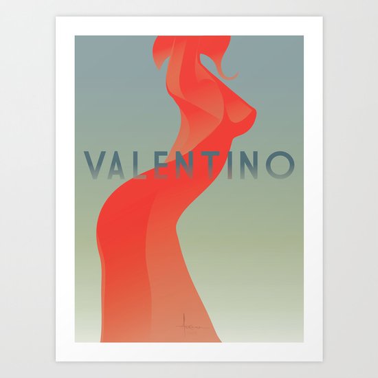 HOMAGEtoFASHION_Valentino Art Print