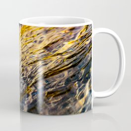 River Ripples in Yellow Gold and Brown Coffee Mug