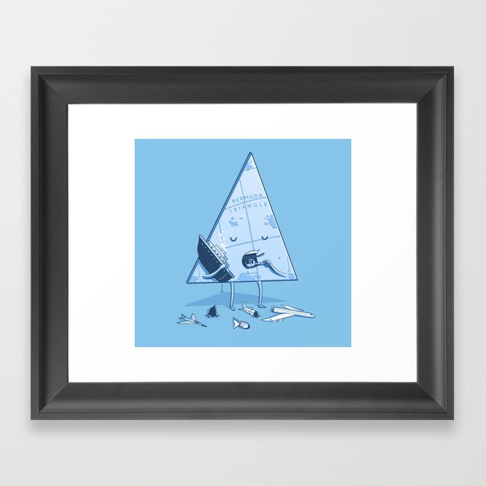 Bermuda triangle Framed Art Print