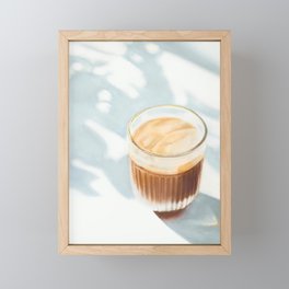 Afternoon Latte Watercolor Artwork Framed Mini Art Print