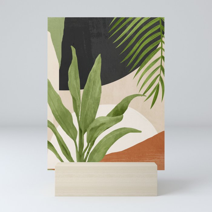 Abstract Art Tropical Leaf 11 Mini Art Print