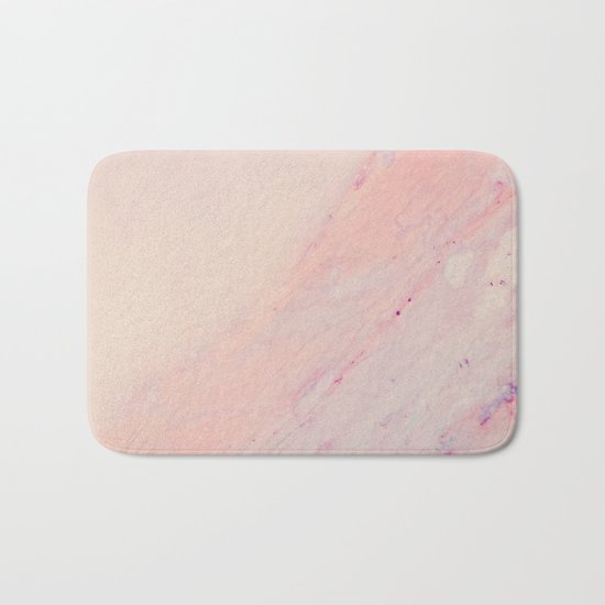 Delicate Pink Marble Bath Mat