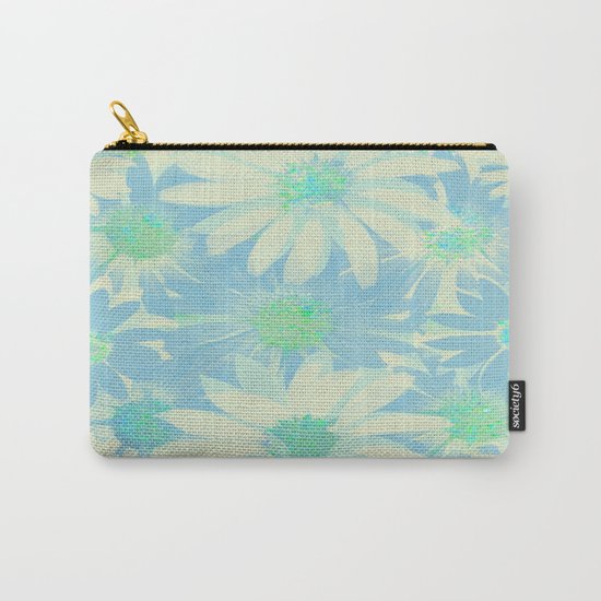 Soft Painterly Floral Sparkle Absract Carry-All Pouch