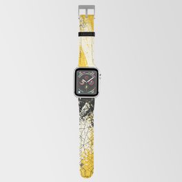 Buenos Aires, Argentina Map Collage, Yellow Apple Watch Band