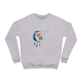 Colorful Moon Flowers - Native American Art Crewneck Sweatshirt