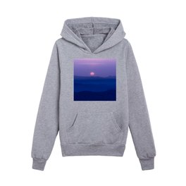 Beautiful Purple Sunset Kids Pullover Hoodies