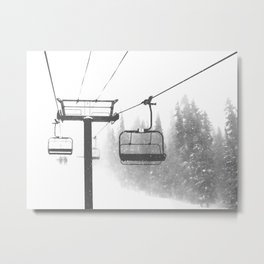 Chairlift Abyss // Black and White Chair Lift Ride to the Top Colorado Mountain Artwork Metal Print | Miller Photography, Slopes Tree Picture, Mammoth Snowboarding, Photo, Ski Skier Skiing, Abstractmountains, Decor Aspen Dream, Mountains Mountain, Travel Wilderness In, Deer Valley Resort 