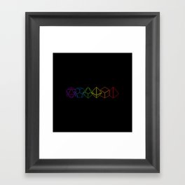 RPG Dice Rainbow color Framed Art Print